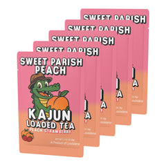 Kajun Loaded Tea ice-cold pour illustrates quick, on-the-go preparation.
