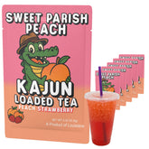 Kajun Loaded Tea Sweet Parish Peach bottle shows peach flavor and clean energy.