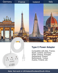 Kakahigh adapter with USB-C ports in use for fast charging on the go.