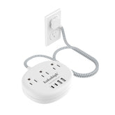 Kakahigh extension cord with USB-C ports powering multiple devices safely.