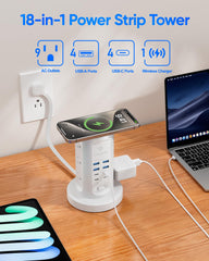 Kakyanill retractable cord-tower design reduces clutter and improves workspace flow.