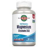 KAL Magnesium Glycinate capsules in bottle for daily bone and muscle support.