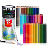 KALOUR 72-color watercolor pencils set shown as a complete artistic kit