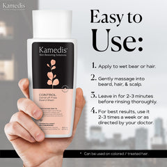 KAMEDIS Beard Wash zinc and salicylic acid for targeted care.