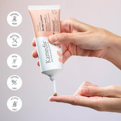 KAMEDIS scalp moisturizer overnight mask on the scalp provides lasting moisture.