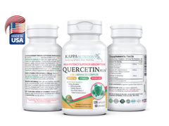 KAPPA NUTRITION Quercetin Plus capsules closeup highlighting high potency vegan capsules
