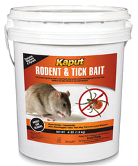 Kaput bait blocks 4lb pack prepared for rodent and tick control in homes.
