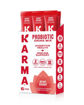Karma Probiotic Hydration Berry Cherry stick pack for on-the-go gut support