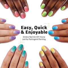 Karroy nine-color gel palette for vibrant ombre looks