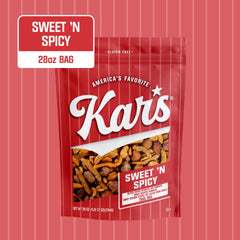 Close-up of butter-toffee peanuts in Kar's Sweet 'N Spicy Trail Mix.