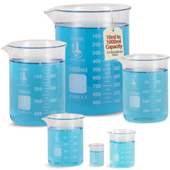 Karter Scientific Griffin low-form beaker 10ml for precise measurement in compact setups.