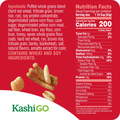 Kashi GO Original crispy squares deliver satisfying texture in every bite.