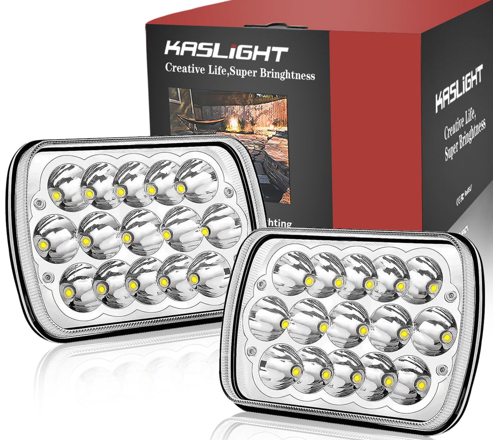 KASLIGHT H6054 headlights in 7x6 rectangular design for broad vehicle compatibility