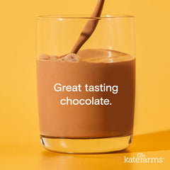 Kate Farms shake side bottle view with packaging details