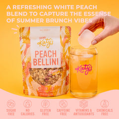 Katys Peach Bellini loose tea with apple chunks in the blend