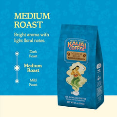 Kauai Coffee Koloa Estate grinder with beans ready for a fresh grind