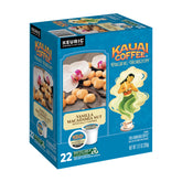 Kauai Coffee Vanilla Macadamia Nut K-Cup front shows premium aroma for a smooth morning