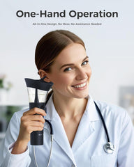KAUGIC ear cleaner demonstrates pressurized water flow for targeted cleaning.