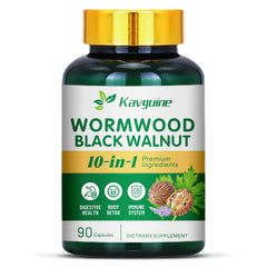 Kavguine wormwood capsules bottle ready for daily use, supports digestive balance.