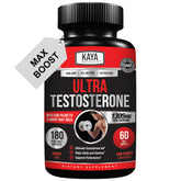 Kaya Naturals UltraTest bottle front highlighting energy support for workouts.