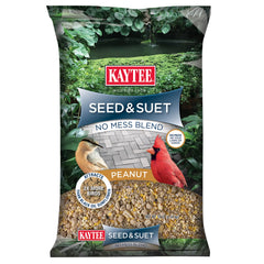 Kaytee Seed and Suet No Mess Peanut 10 lb bag: mess-free feeding ready for birds.