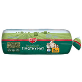 Kaytee Timothy Hay bale close-up showing long fiber strands for small pets.