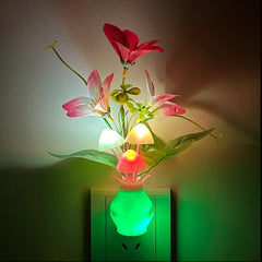 Kazgroth RGB mushroom night light provides colorful ambient glow in a kid's room