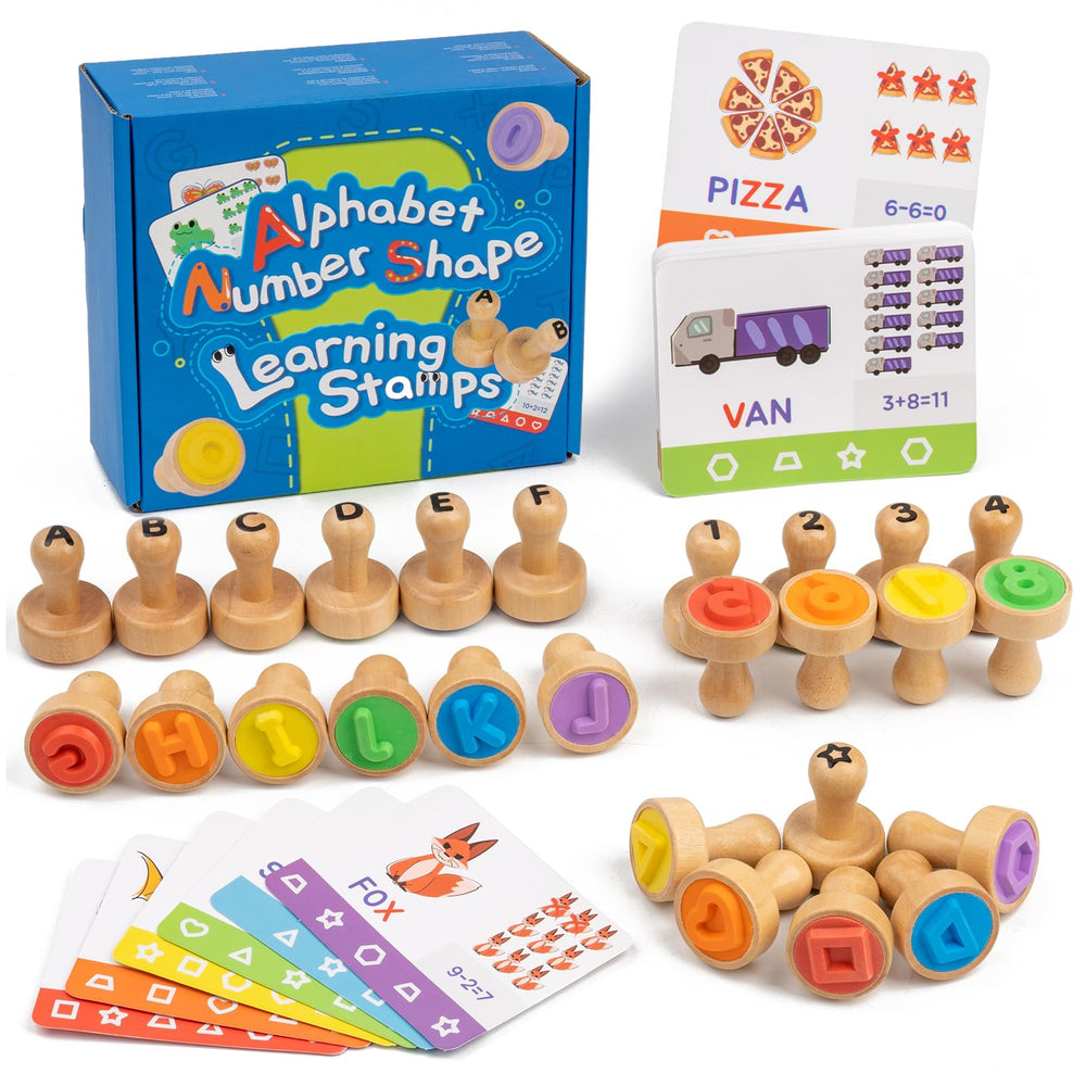 KDSFT alphabet-number stamps set cover image for home learning