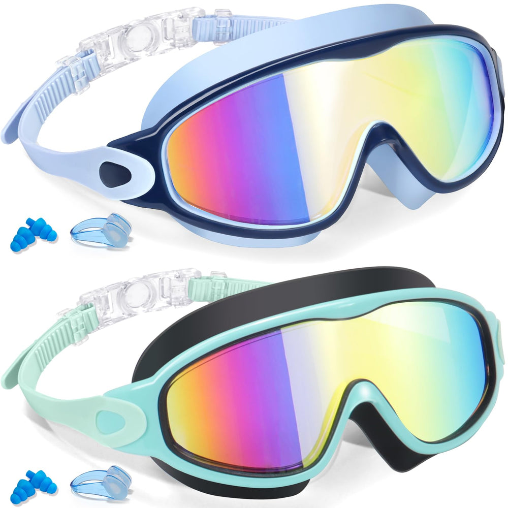 Keary kids swim goggles with wide-view lens for clearer underwater visibility