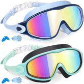 Keary kids swim goggles with wide-view lens for clearer underwater visibility