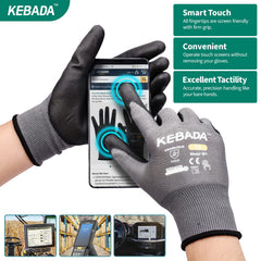 Kebada W1 palm protection reduces abrasion while handling tools and materials.