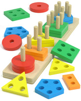 Kecristv Montessori shape sorter for toddlers enhances color and shape recognition