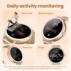 KEEPONFIT watch screen displays heart rate data for precise health monitoring
