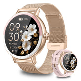 KEEPONFIT smartwatch on a woman's wrist with clear display for daily activity tracking