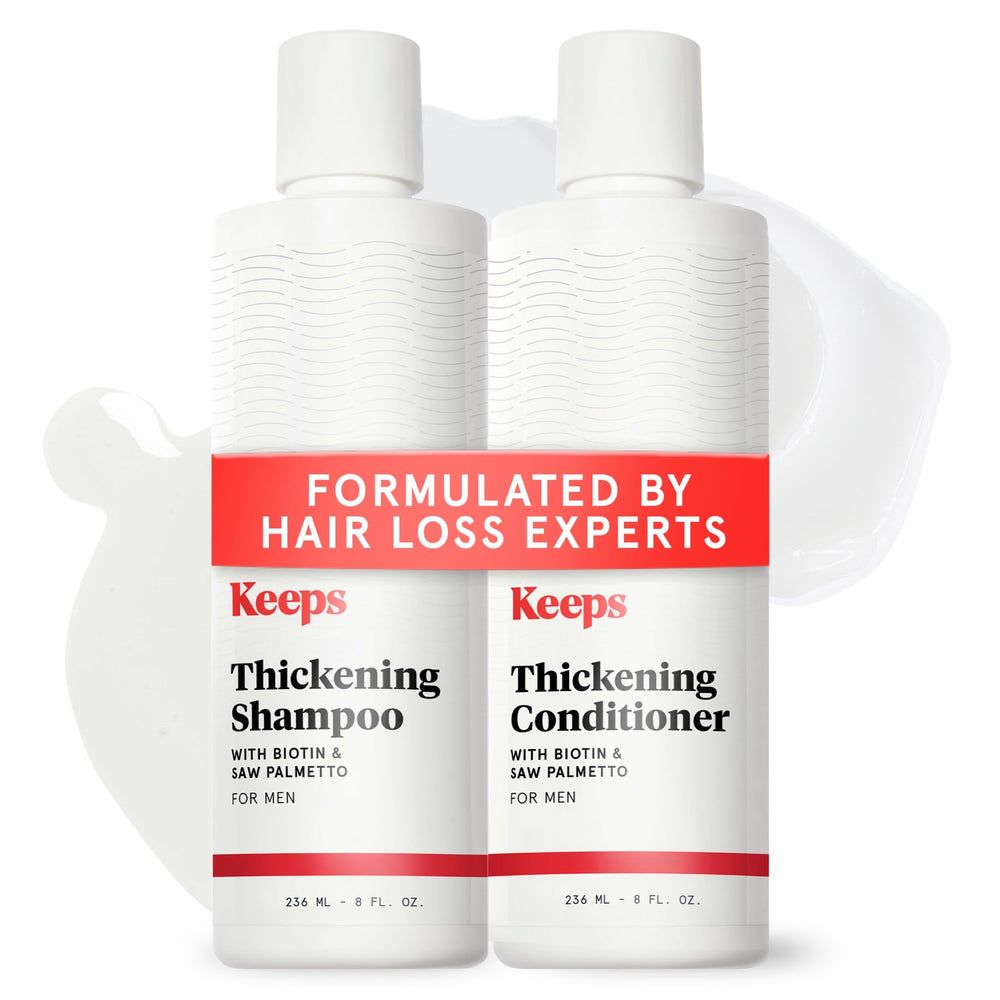 Keeps Thickening Shampoo bottle front view highlighting fuller-looking hair potential.