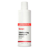 Keeps Thickening Shampoo bottle pour shows color-safe formula for fuller-looking hair.