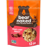 Kellogg's Bear Naked Granola 12oz bag showing the fruit and nut blend for breakfast.
