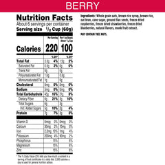 Kellogg's Bear Naked Triple Berry Crunch resealable pouch ideal for travel.
