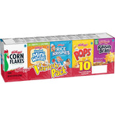 Kellogg's Breakfast Cereal Variety Pack cover showing multiple cereals for quick, on-the-go mornings.