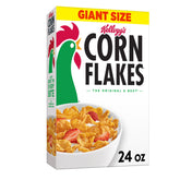 Kellogg's Corn Flakes in a bowl with milk for a wholesome breakfast.