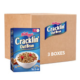 Kellogg's Cracklin' Oat Bran bowl pour showing fiber-filled morning boost