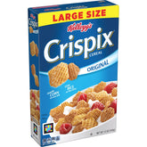 Kellogg's Crispix cereal in a bowl with milk for a crunchy morning