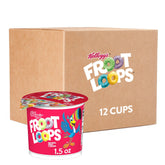 Kellogg's Froot Loops Cups ready to eat for on-the-go breakfasts.