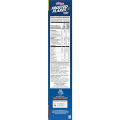 Kellogg's Frosted Flakes cereal in a spoon, sparkling frosting and crunchy texture