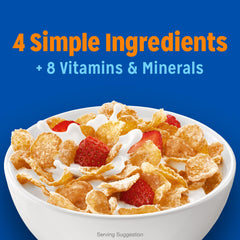 Kellogg's Frosted Flakes being poured with milk for a quick, comforting breakfast