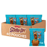 Kellogg's Scooby-Doo Cinnamon graham crackers in a resealable pack for on-the-go snacking.