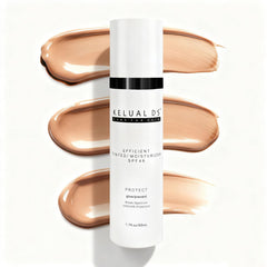 KELUAL DS anti-aging tinted moisturizer bottle with SPF 46 for daily hydration.