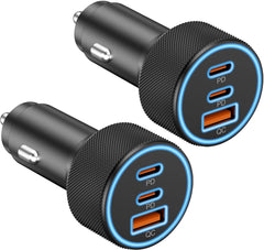 KENHAO 67W USB-C car charger front view for on-the-go fast charging