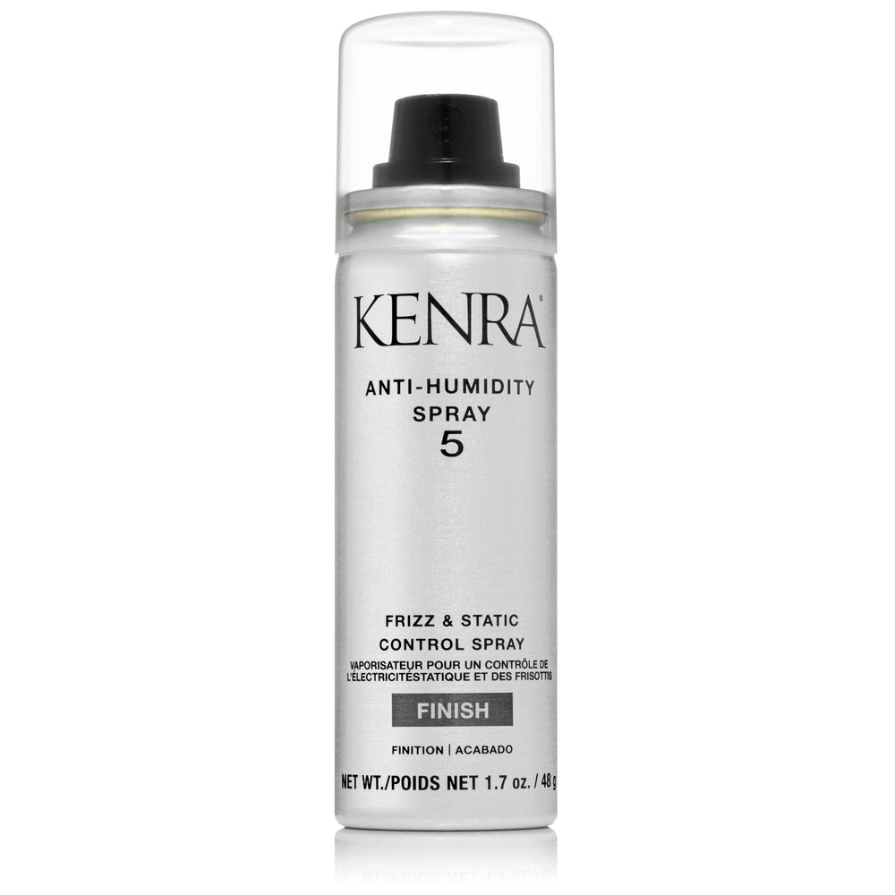 Kenra Anti-Humidity Spray 5 bottle close-up highlighting frizz control for daily styling
