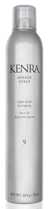Kenra Design Spray 9 bottle front shows compact 10 oz packaging for versatile styling
